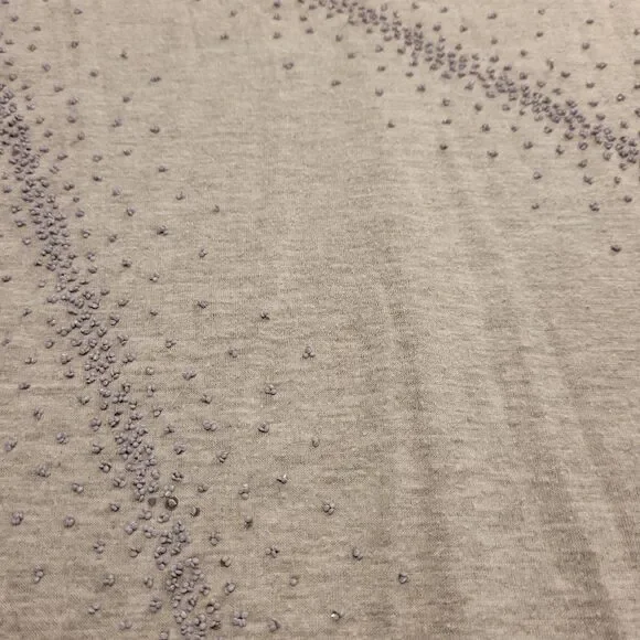 Lane Bryant Gray‎ Embellished Short Sleeve Round Neck Top - Picture 6 of 9